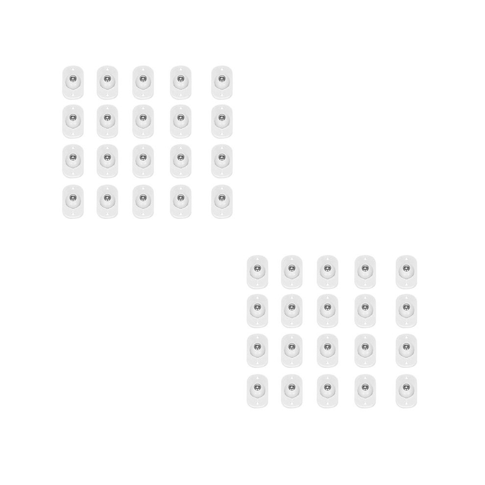 40 Pcs Self Adhesive Swivel Caster Stainless Steel Paste Universal Wheel Universal Wheel 360 Degree Rotation Pulley 6033720938029