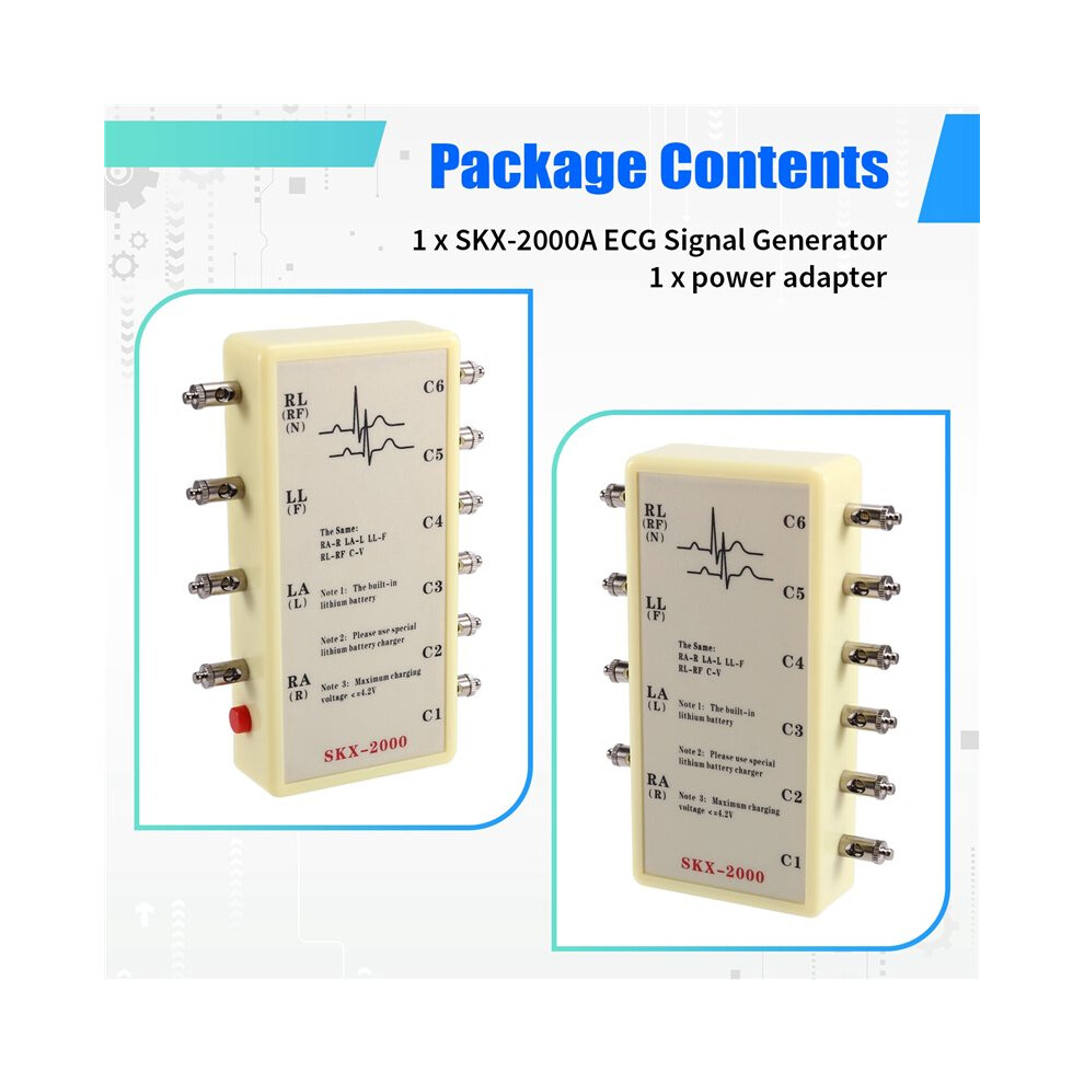 Skx-2000A Ecg Signal Generator Ecg Emulator Ecg Simulator Simulation Instrument For Electrocardiogram Simulation Eu Plug 6034181826276