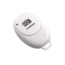 Wireless Camera Shutter Remote Control Selfie Clicker for Android & IOS Phones Selfie Accessory for Photos Videos White