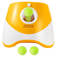 Dog Tennis Launcher Automatic Pet Dogs Chase Toy Tennis Throwing Pinball Machine Fun Interactive Throw Rechargable