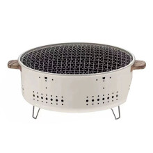Portable Round Barbecue Grill Stainless Steel Charcoal Oven with Removable Grates Outdoor Camping Barbecue Grill BBQ
