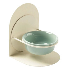 Adjustable Elevated Cat Bowl, Ceramic Cat Food Bowl with Metal Stand, Non-Spill & Non-Slip Raised Pet Feeder