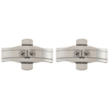 2X Double Push Button Butterfly Verschluss Schnalle Silber für 21Mm Uhrenarmband
