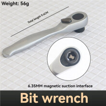 2pcs 1/4Inch Ratchet Handle 72 Teeth Small Hand Repair Tools Wrench Quick Release Spanner Tool Accessories