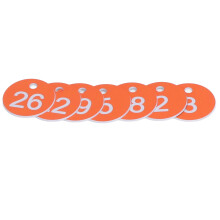 Beekeeping Supplies 50 Pcs Rounded Numbered Labels for Beehive Tagging Orange
