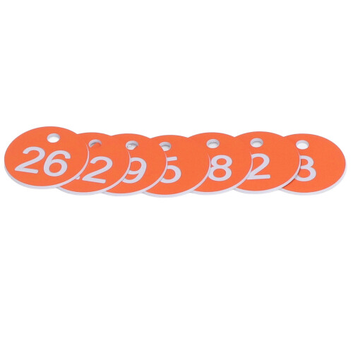 Beekeeping Supplies 50 Pcs Rounded Numbered Labels for Beehive Tagging Orange