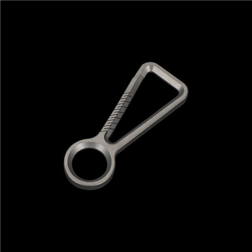 2X Titanium Carabiner Keychain Clip,Double-End Quick Release Hook,Key Holder with Titanium Key Ring 2