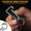 2X Titanium Carabiner Keychain Clip,Double-End Quick Release Hook,Key Holder with Titanium Key Ring 8