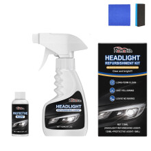 2026 Headlight Restoration Kit for Cloudy Headlights, UVResistant Cleaner with Gloss Optical Clarity (3)