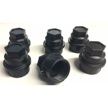 6 Lug Nut Covers for GMC and Chevy Full Size Trucks, Black Plastic Wheel Nut Caps, Easy SnapOn