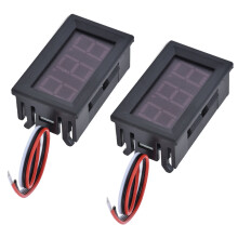 3-Draht-Gleichspannungs-Digitalvoltmeter 0,56 Zoll LED-Anzeige 0–99,9 V Blau/Rot