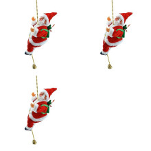 3X Père Noël Grimpant à la Corde Père Noël Grimpant à la Corde Décorations D'Arbre de Noël D'Intérieur et D'Extérieur