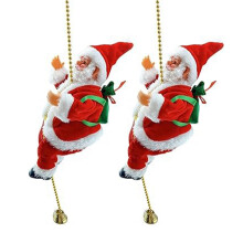 3X Touwklimmende Kerstman Touwklimmende Kerstman Binnen- en Buitenkerstboomversieringen