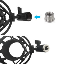 30 Stuks 5/8 Inch Mannelijk Naar 3/8 Inch Vrouwelijk Microfoonconverter met Schroefdraadschroefadapter met Kartels voor Microfoonstandaards