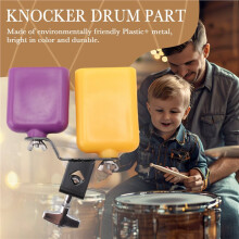 Doppia Campana Sambago Musica Latina Giallo Viola Campanaccio Suono Alto e Basso Battente Batteria Accessori per Strumenti un Percussione