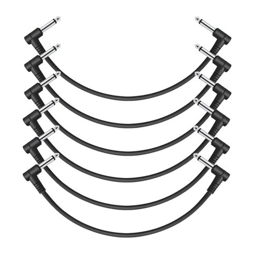 Guitar Patch Cable Guitar Effect Pedal Cables,Black 12 Pack 30cm 1