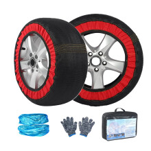 Tire Chains 215/55R17 Matched Pair Correct Fit Snow Chains for Cars and Trucks Enhanced Traction