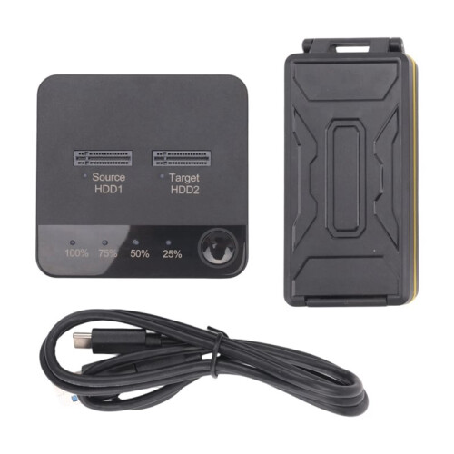 2X M.2  Duplicator M.2  Dual Bay SSD Enclosure External Hard Disk Docking Station with Clone for M2 HDD SSD 1