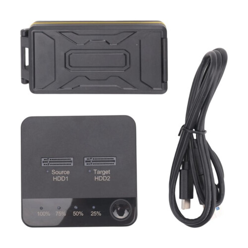 2X M.2  Duplicator M.2  Dual Bay SSD Enclosure External Hard Disk Docking Station with Clone for M2 HDD SSD 2