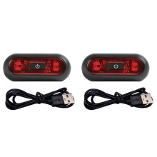 2X LED-Motorradhelmlicht, Fahrradhelm-Blinklicht, Warnlicht, Nachtblinklicht für Elektrofahrzeuge
