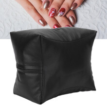 Professionelles Nagelkunst-Handkissen mit wasserdichtem PU-Leder, abnehmbar, schwarz
