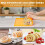 12PCS Silicone Dehydrator Sheets Dehydrator Mats with  for Fruit Leather Liquid Fruits Meat Herbs with Scraper 6