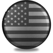 Spare Tire Cover for Jeep 3435 Inch Gray Flag Heavy Duty Leather Universal Fit SUV Truck RV