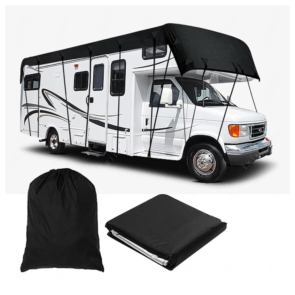Waterproof Rv Cover 210D Oxford Cloth Travel Trailer Cover 11M X 3M AllâSeason Uv Protection Black 9073542693130