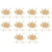 Gourd Hooks Calabash Shape Safety Pins Swing Tag 1000 Pcs Gold Tone