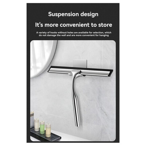 Shower Squeegee , Effective Rubber Blade Squeegee for Window, Shower Doors, Car Windshield, Mirrors, Kitchen Surfaces 1