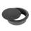 10 Pcs Black 70mm Dia Round Plastic Cable Hole Covers for Computer Desk 7