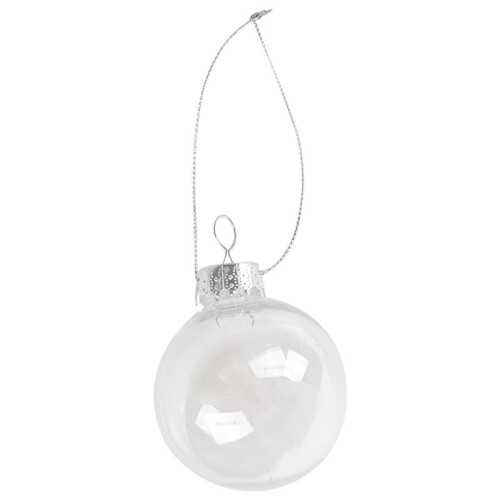 Clear DIY Baubles Shatterproof Seamless Plastic XMAS  Home Tree Decor Gift - 60Mm QTY:24 1