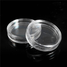 40 Pcs Small Round Transparent Plastic Coin Capsules Box 35mm