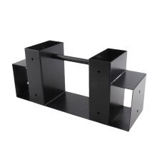 Firewood Storage Rack Durable Weatherproof Coating Outdoor DIY Steel Bracket