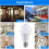 4X 85-265V E27 PIR Motion Sensor Lamp 12W Bulb with Motion Sensor Infrared Motion Detector Security Light Warm Light 4