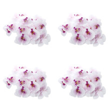 Lot 80pcs 9cm Schmetterling Orchidee Blume Kunstblume Kopf Dekor für Hochzeit Haarspange Zubehör
