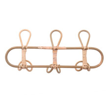 8X Rattan Wall Hooks Kids Garments Organizer Rack Clothes Hat Hanging Hook Rattan Hanger Kids Room Decor Hanger