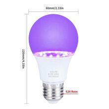9Pcs 10W Ultraviolet UV Bulb Fluorescent Detection UV Lamp Black Light Lamp E26 110V 220V for DJ Party Decoration