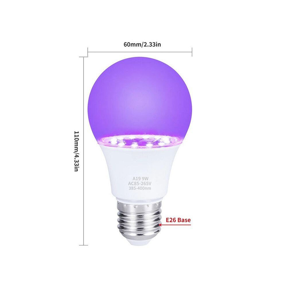 9Pcs 10W Ultraviolet Uv Bulb Fluorescent Detection Uv Lamp Lamp E26 110V 220V For Dj Party Decoration Black/Light 6032211516739