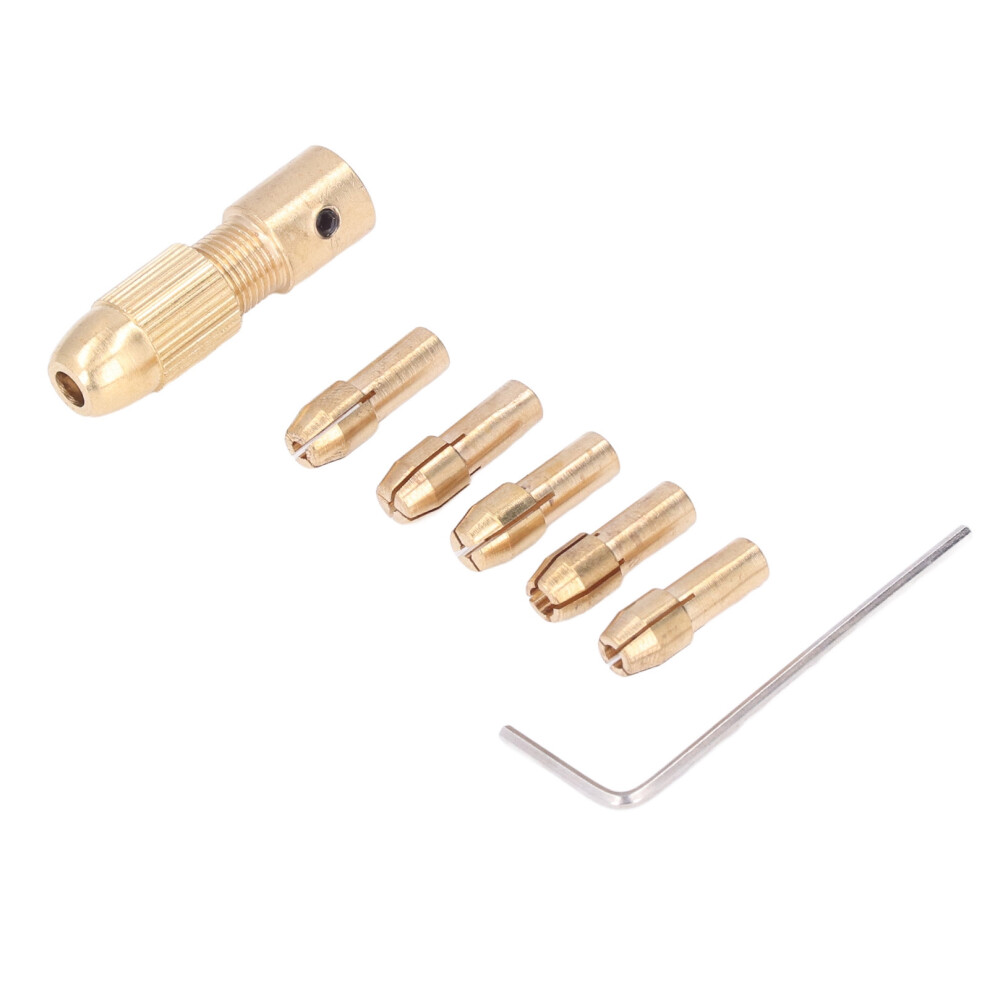 7Pcs Brass Micro Drill Chuck Set For Mini Electric & Grinders 7891390524725