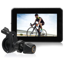 Handlebar Bike Mirror, 1080P Bicycle Rear View Camera with 4.3" Screen Night Vision Function, 110 Wide Angle View