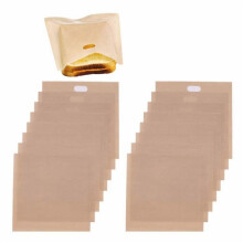 24Pcs Reusable Toaster Bag Non-Stick Bread Baking Bag Sandwich Bags Toast Microwave Heating Pastry Tools 17X19cm