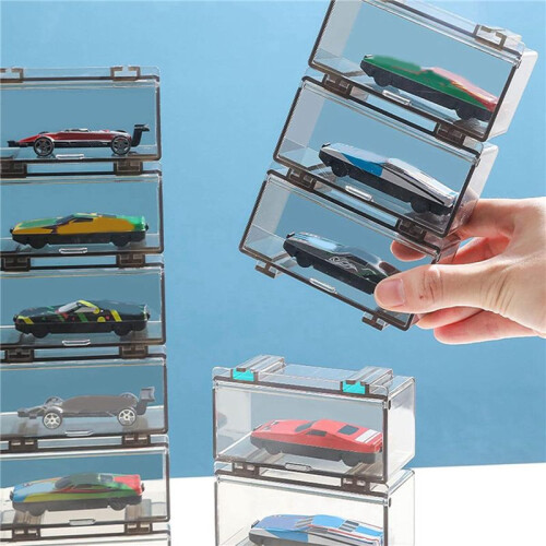 30Pcs Clear Acrylic Display Case for Car Mold, Wheels Car Model Display Case Scale Wheel Display Case A 2