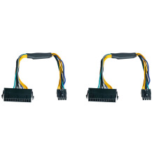 2X 24 Pin to 8 Pin ATX PSU Power Adapter Cable for Optiplex 3020 7020 9020 Precision T1700 12-Inch(30cm)