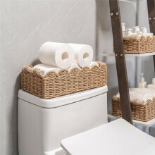 Paniers Décoratifs en Corde à Bords Festonnés pour la Maison, le Salon, la Chambre à Coucher, les Toilettes, Panier de Rangement pour Étagère de