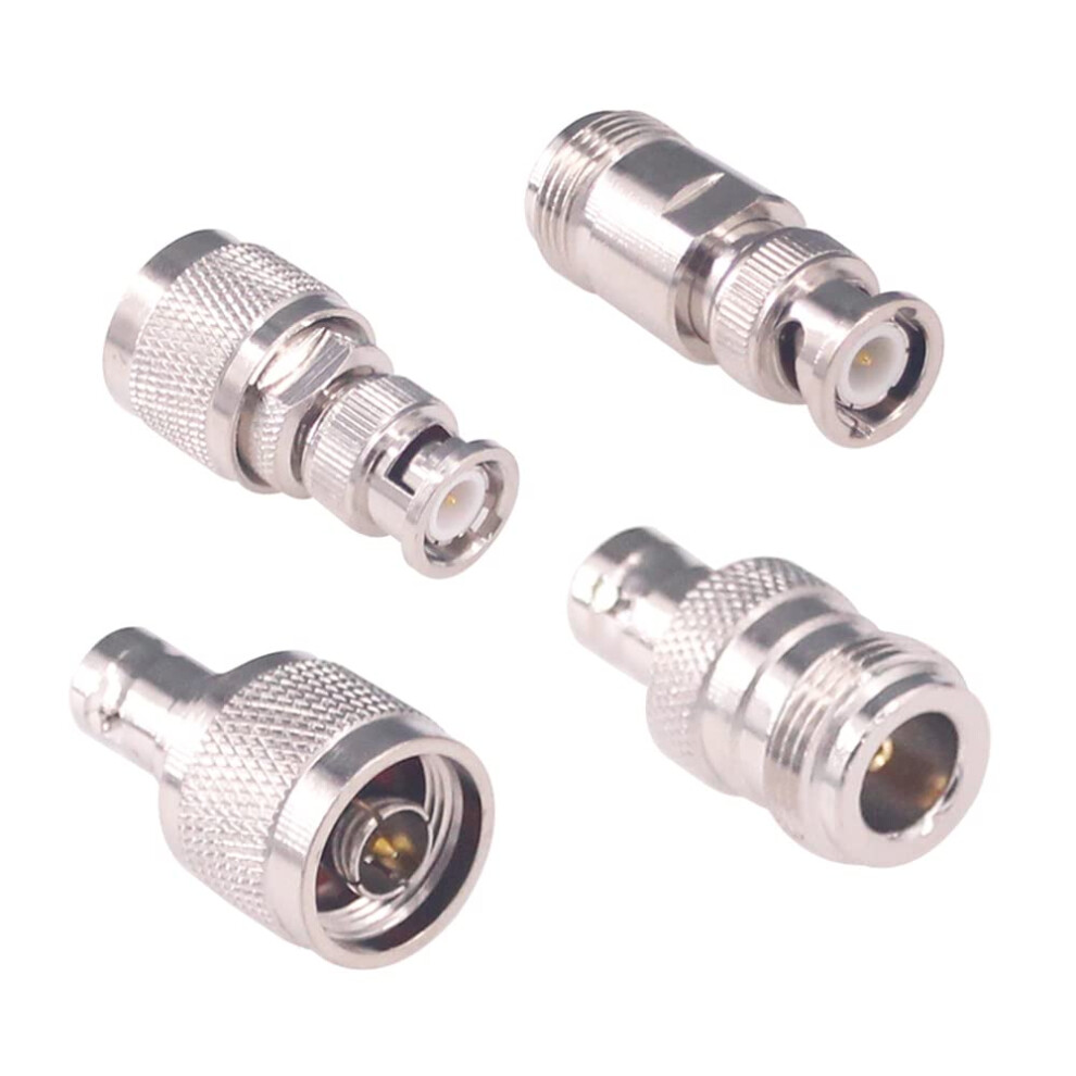 4Pcs N To Bnc Coax Adapter Kit 50 Ohm Rf Coaxial Connector Set For Reliable Signal Transfer 9771547613176