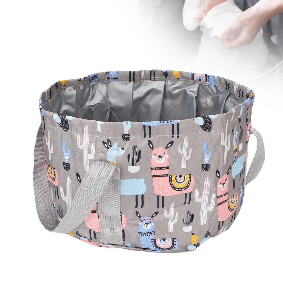 Gray Collapsible 21L Foot Bath Basin For Camping & Outdoors