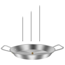 Vertical Meat Skewer Stainless Steel BBQ Vertical Skewer Grill with 3 Replacement Spikes Barbecue Vertical Skewer Grill