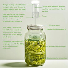 Fermentation Kit for Wide Mouth Mason Fermentation Jar,Pickling/Sauerkraut Kit for Mouth Mason Ja(Jars Not Included)