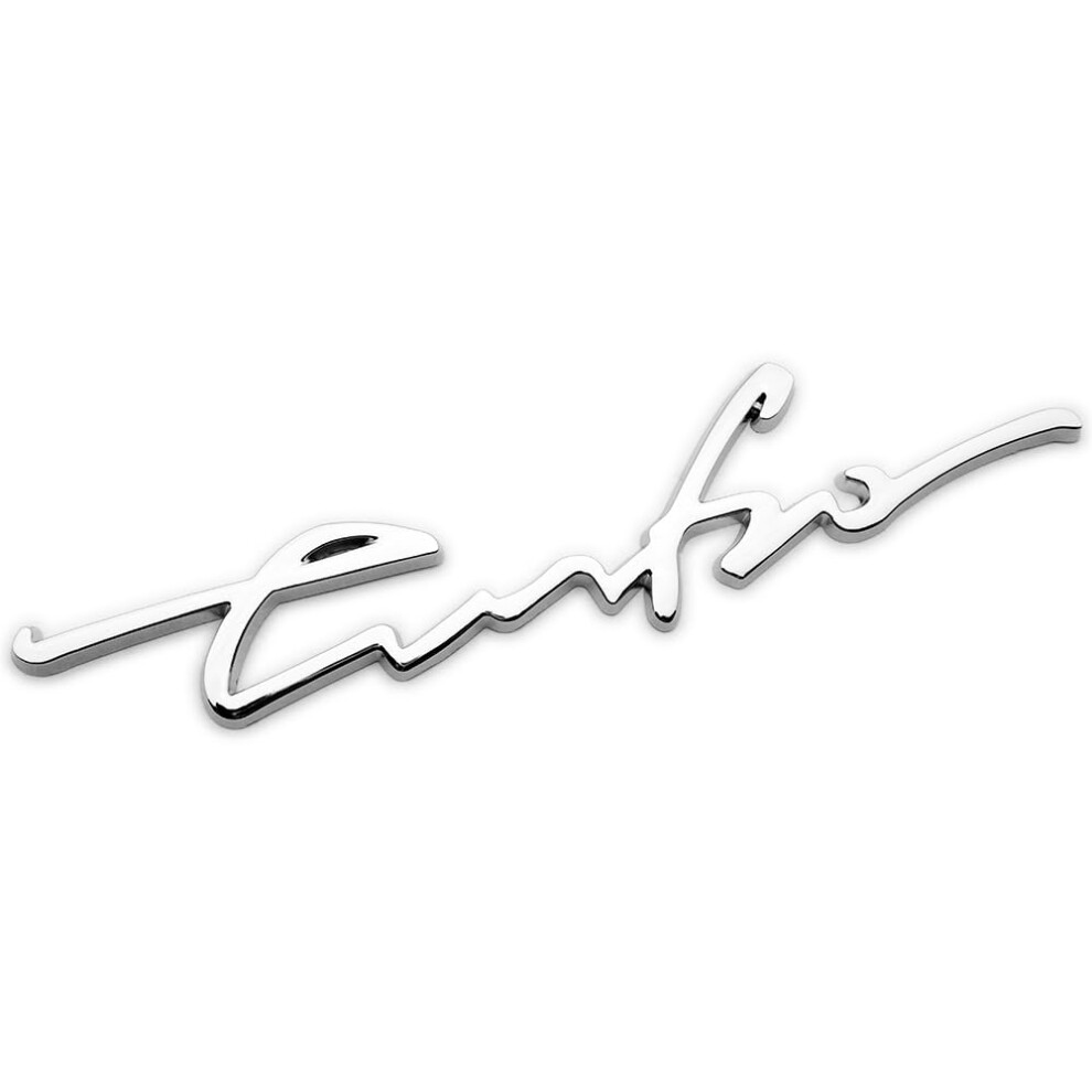 Chrome Car Emblem 3D Metal Fender Badge Finish For Car And Truck, Stylish Exterior Upgrade Silver 9073542693383